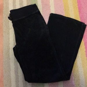Girls Black Velour Jogger